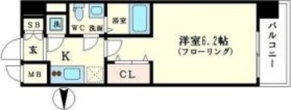 御幣島駅 徒歩5分 8階の物件間取画像